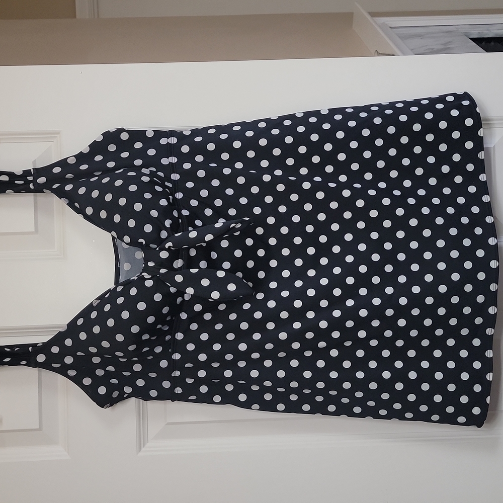 Black with White Polka-dots Swimdress